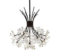 MQDLJSE Lustres de Feux d'artifice Modernes, Lustre élégant en Cristal LED créatif en Forme de Pissenlit, éclairage Suspendu, luminaires de Plafond en Fer forgé pour Salon, Chambre à Couch