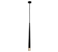 MQDLJSE Lustres plafonniers intérieurs en Aluminium, Suspension LED 3 W, cône Noir, Long Tube, éclairage de Restaurant, pour Salon, Bar