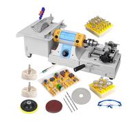 MQDLJSE Machine à facettes de Pierres précieuses, Machine lapidaire multifonctionnelle pour Bijoux, 750 W, Vitesse réglable de 800 à 10 000 TR/Min, idéale pour la Taille précise des Pierre