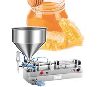 MQDLJSE Machine de Remplissage en Acier Inoxydable à Une tête, avec Dispositif pneumatique, pour crèmes, Grande trémie de 40 L, pour cosmétiques, sauces, 50-500 ML