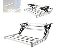 MQDLJSE Marchepieds électriques pour Camping-Car avec éclairage LED, marchepieds Pliables monocouches en Alliage d'aluminium, 150 kg/330 lbs, pour Camping-Car, Fourgon aménagé, Caravane, 1