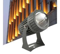 MQDLJSE Projecteur d'extérieur 10 W - Spot Rotatif, éclairage LED Longue portée AC85-265 V, Faisceau étroit étanche IP65, éclairage décoratif Architectural extérieur (Blanc, 24 V)