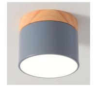 MQDLJSE Spot LED à intensité Variable 5 W, 7 W, 9 W, 12 W, 15 W, plafonnier LED Moderne à Grain de Bois, éclairage de décoration intérieure, 5 W, intensité Variable, Blanc Chaud, Gris