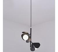 MQDLJSE Suspension à Fleurs Nordiques avec Abat-Jour en Verre, luminaire Suspendu en métal Tendance pour Salon, éclairage de Plafond avec Ampoule G9 (14,9 Pouces)