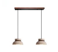MQDLJSE Suspension en Pierre Naturelle, luminaire Suspendu en Pierre, Lampe de Chevet de Chambre à Coucher, E27, Lampes suspendues en travertin Jaune, Lampes suspendues japonaises pour sal