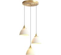 MQDLJSE Suspension Style Milieu du siècle en Verre dépoli, 3 Lampes, Style Vintage, en Verre Laiteux, Style Industriel, pour Salle à Manger, Cuisine, îlot, Chambre, Maison de Campagne