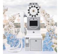 MQDLJSE Téléphone avec Livre d'or vidéo et Audio, enregistreur de Messages vocaux vidéo Unique, Alternative au Livre d'or Traditionnel pour Mariage, Enterrement de Vie de Jeune Fille, Anni