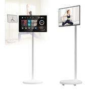 MQDLJSE Téléviseur Portable Intelligent de 2e génération, 12 Pouces, Moniteur Tactile Portable, Batterie intégrée de 6 000 mAh, Rotation complète, 21,5-8 pouces/128 g