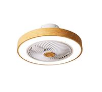 MQDLJSE Ventilateur de Plafond Ultra-Fin et Silencieux avec éclairage LED, télécommande, 3 Vitesses de Ventilation, 3 Couleurs changeantes, éclairage Invisible pour Salon et Chambre à couc