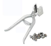 MQEIANG Lapin Chien Chat Utilisation Animaux Outils de Gestion des Animaux Tatouage Tatouage Animal avec Pince Chiffres Lettres Ferret for Les Lapins (Color : Silver, Size : M)