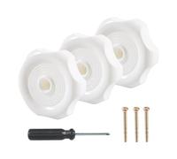 Mqetly Bouton de Fenêtre de Camping-car Loquet de Ventilation Poignée de Rechange Pièce de Maintenance En PP avec Vis Convient pour La Réparation de, Blanc 3 Pièces