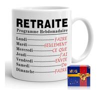 MQIAN Mug Retraite Avec Coffret Cadeau, Tasse Original Pour Homme Et Femme, Départ Humoristique, Vive La Retraite
