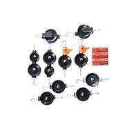 Mqiklt Ensemble de Poulies, Bloc de Poulies, Kit D'expérimentation Physique, Matériel Pédagogique En Acier Inoxydable, Ensemble de Poulies pour La, Ensemble de 11 pièces