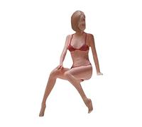 Mqiklt Figurines Miniatures En Résine à L'échelle 1:64, Représentant Des Personnages Féminins pour Des Projets de Bricolage, Des Micro-, Des, Rouge