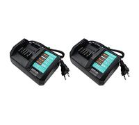 MQODLFP 2X Chargeur 14.4V-18V DC18WA pour Maktec DC18SG DC1851 BL1813G BL1415G BL1815G BL1413G UH522D UM167D UR180D (Prise Européenne)