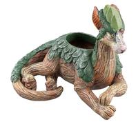 MQODLFP Animaux fantastiques pots de plantes pots de fleurs statue de jardin résine cadeaux pour les amoureux de la nature A