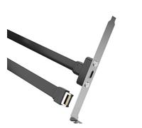 MQODLFP Câble déflecteur USB 3.1 19 broches/type E vers type C avant C Châssis mère PCI Bit 10 Gbit/s Câble plat court facile à installer Facile à utiliser 30 cm