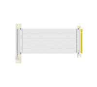 MQODLFP Câble d'extension PCI-E 4.0 X16 Riser Card vidéo 20 cm blindé flexible Montage à 90° GPU Cordon d'extension Blanc