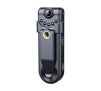 MQODLFP Caméra 1080p avec clip arrière, enregistreur vidéo numérique portable, caméra de corps de police, vision nocturne infrarouge, petit caméscope pour vélo