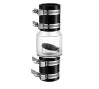 MQODLFP Clapet anti-retour pour pompe de puisard CV-150 Clapet anti-retour à ressort pour prévention du refoulement Clapet anti-retour silencieux avec collier de serrage