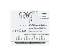 MQODLFP Commutateur intelligent WiFi 4 canaux 85-265 V USB 5 V 2,4 G Module domotique WiFi pour maison IFTT