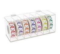 MQODLFP Distributeur d'étiquettes en acrylique 7 emplacements pour le jour de la semaine