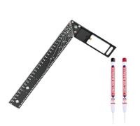 MQODLFP Équerre de charpentier de 30,5 cm, règle carrée pour le travail du bois, outil carré en T, règle à angle droit, règle carrée L A