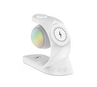 MQODLFP Haut-parleur Bluetooth 5 en 1 chargeur magnétique sans fil 15 W Charge rapide pour montre écouteurs pour téléphone portable universel Blanc