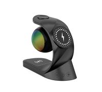 MQODLFP Haut-parleur Bluetooth 5 en 1 chargeur magnétique sans fil 15 W Charge rapide pour montre écouteurs pour téléphone portable universel Noir