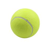MQODLFP Jouet à mordre pour animal domestique - Balle de tennis géante de 24 cm - Jouet à mâcher pour chiens - Balle de tennis gonflable Signature