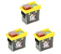 MQODLFP Kjd6 5E4 Lot de 3 interrupteurs de sécurité universels 250 V 6 A : étanche électromagnétique, interrupteur à outils contre les pannes de courant, bouton de démarrage
