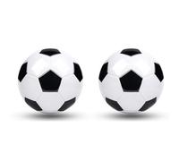 MQODLFP Lot de 2 ballons de football d'entraînement professionnels en cuir PVC - Taille 5 - Noir et blanc