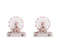 MQODLFP Lot de 2 bloc-notes 3D avec lumières, calendrier 2024 3D gravé Artopad, calendrier de bureau d'artiste