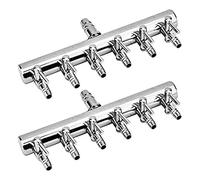 MQODLFP Lot de 2 distributeurs de débit d'air pour aquarium - Valve de contrôle de l'air - Distributeur d'oxygène - Accessoires de pompe à air 6 voies