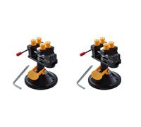 MQODLFP Lot de 2 mini étaux de table portables pour petits travaux de loisirs, bijoux, bricolage, réparation, banc, étau