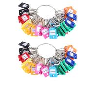 MQODLFP Lot de 2 organiseurs de clés portables, avec 30 crochets à ressort individuels et étiquettes de clés pour plusieurs clés, pour bureau, concierge