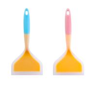 MQODLFP Lot de 2 spatules larges en silicone, ensemble de spatules de cuisine en silicone pour crêpes et plus encore, spatule flexible, longueur totale d'environ 25 cm