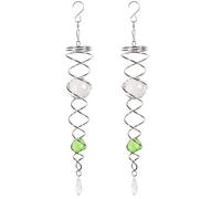 MQODLFP Lot de 2 spinners décoratifs en forme de queue en spirale - Boule de cristaux - Facile à installer