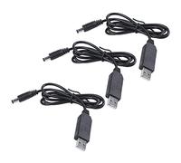 MQODLFP Lot de 3 câbles USB DC 5 V vers DC 12 V 2,1 mm x 5,5 mm Convertisseur DC Fiche Jack Câble d'alimentation Fiche USB vers DC 1 m