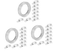 MQODLFP Lot de 3 colliers de serrage à vis sans fin en acier inoxydable 304 avec fixations réglables pour tuyau, collier de serrage de 3,5 m