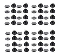 MQODLFP Lot de 32 pieds de pied pour haut-parleur en alliage d'aluminium et métal - Noir