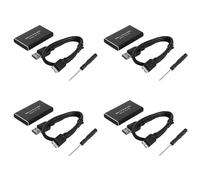 MQODLFP Lot de 4 boîtiers MSATA vers USB 3.0 SSD pour disque dur externe SSD 30 x 50 mm 30 x 30 mm MSATA SSD