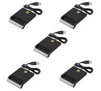 MQODLFP Lot de 5 lecteurs de cartes à puce portables universels pour cartes bancaires ID DNIE ATM IC SIM pour téléphones Android et tablettes
