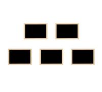 MQODLFP Lot de 5 petits tableaux noirs double face en bois avec cadre en bois - Pour écrire des messages - Décoration d'intérieur