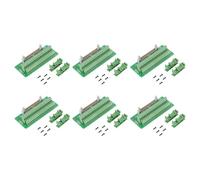 MQODLFP Lot de 6 connecteurs IDC40P 40 broches pour carte de dérivation, bornier, interface PLC avec support, pour PLC, montage sur rail DIN