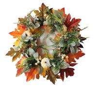 MQPALZKD Couronne De Fleurs Feuilles De Gel Citrouille Couleur d'automne Couronne De Fleurs Accessoires Suspendus Décoration De Porte