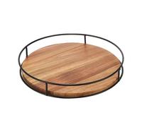 MQPALZKD Étagère de Rangement en Bois, Peut Faire pivoter étagère à Condiments, Salle de Bains, cosmétiques, Plateau en Fer et en Bois