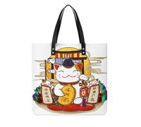 MQPYWLH Chat Porte-Bonheur Femmes Sac À Main Shopper Sac À Bandoulière Tote Bag Pour Voyage 39x39cm