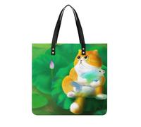 MQPYWLH Chat Porte-Bonheur Femmes Sac À Main Shopper Sac À Bandoulière Tote Bag Pour Voyage 39x39cm