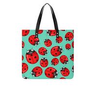 MQPYWLH Coccinelle Rouge Femmes Sac À Main Shopper Sac À Bandoulière Tote Bag Pour Voyage 39x39cm